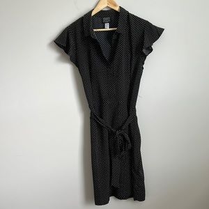 Polka dot button down dress